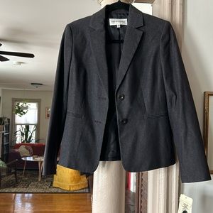 Jones New York Denim stretch suit jacket
